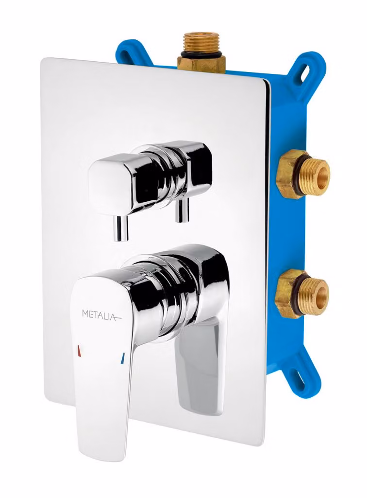 Novaservis Metalia 58 - Miscelatore da incasso per 3 apparecchi con alloggiamento, cromo BOX58051RX,0