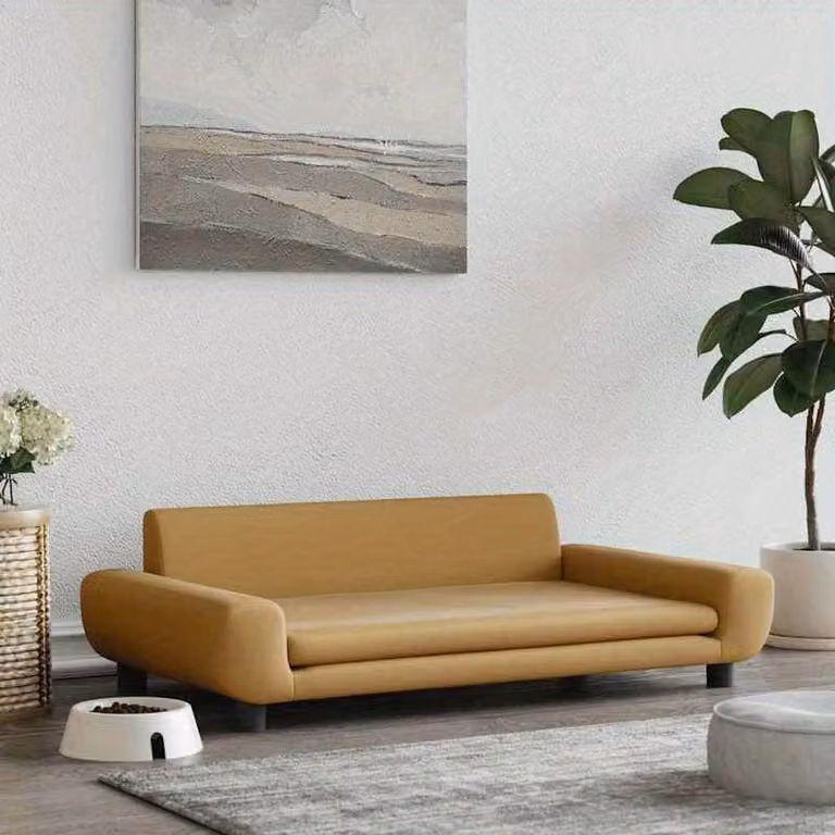 Cuccia per cani, marrone, 100x54x33 cm. Morbida e confortevole, calda e traspirante. Adatta a cani di taglia media