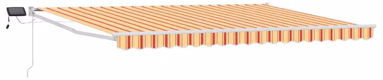 Tenda retrattile manuale con LED Multicolore 4 × 3 m