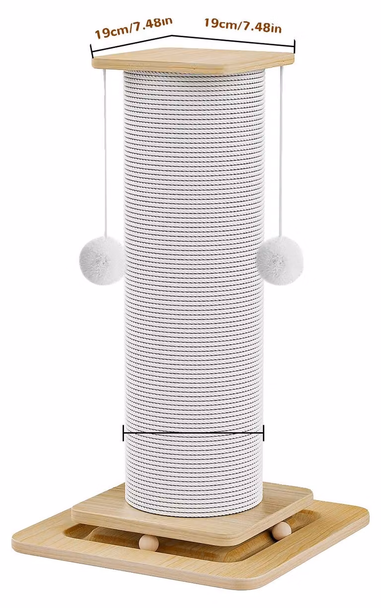 Katzenbaum, struttura multistrato, tiragraffi in sisal, altezza 60 cm