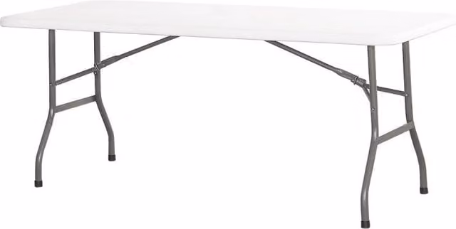 Tavolo catering Preda bianco con gambe pieghevoli L: 180 cm, P: 74 cm, H: 74 cm