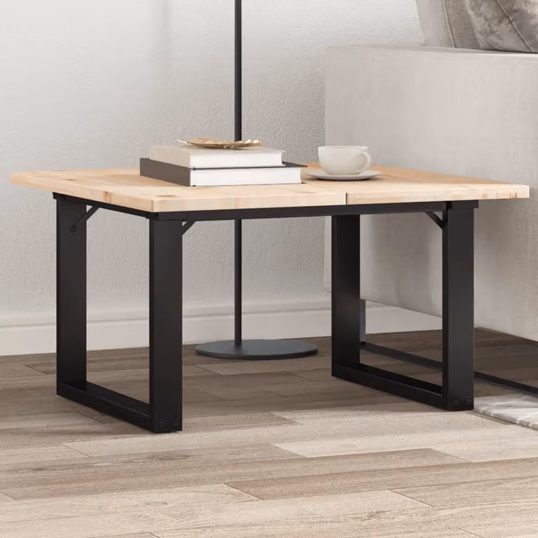 vidaXL Gambe a X per Tavolino da Salotto in Metallo Verniciato Nero L/P/H: 50 x 40 x 38 cm