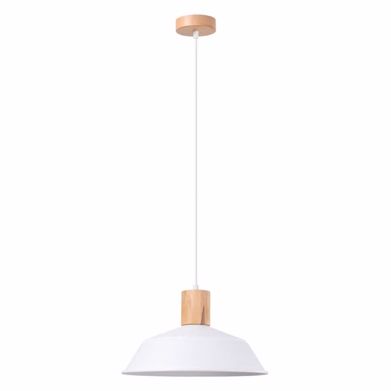 Lampada a sospensione FANO bianco 1xE27 15W acciaio 120x34x34cm Sollux Lighting