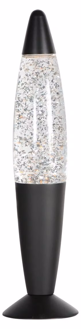 Lampada da tavolo - nero - Volcan - vetro metallo - Ø 9cm - E14 - 4187ZW - Mexlite