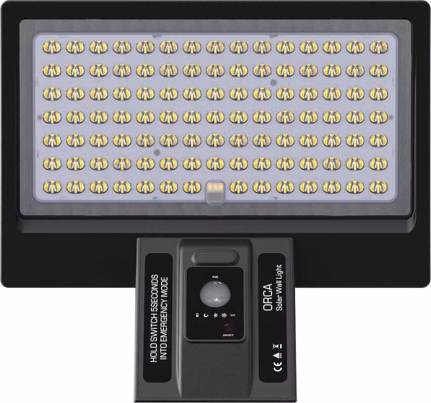 Faretto LED solare Milo 8W 1000lm 4000K IP65 con sensore di movimento