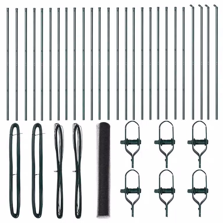 Recinzione esagonale in acciaio rivestita in PVC vidaXL, Grigio, L: 100 cm, H: 50 cm
