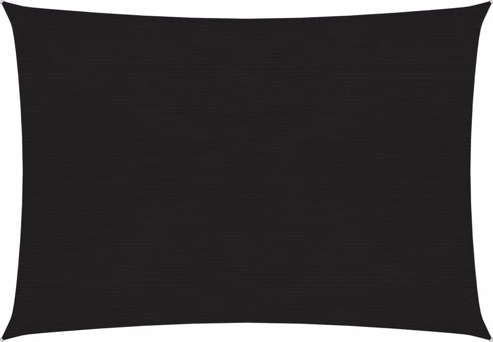 The Living Store Tenda da sole 160 g/m² nero 2,5x3,5 m HDPE