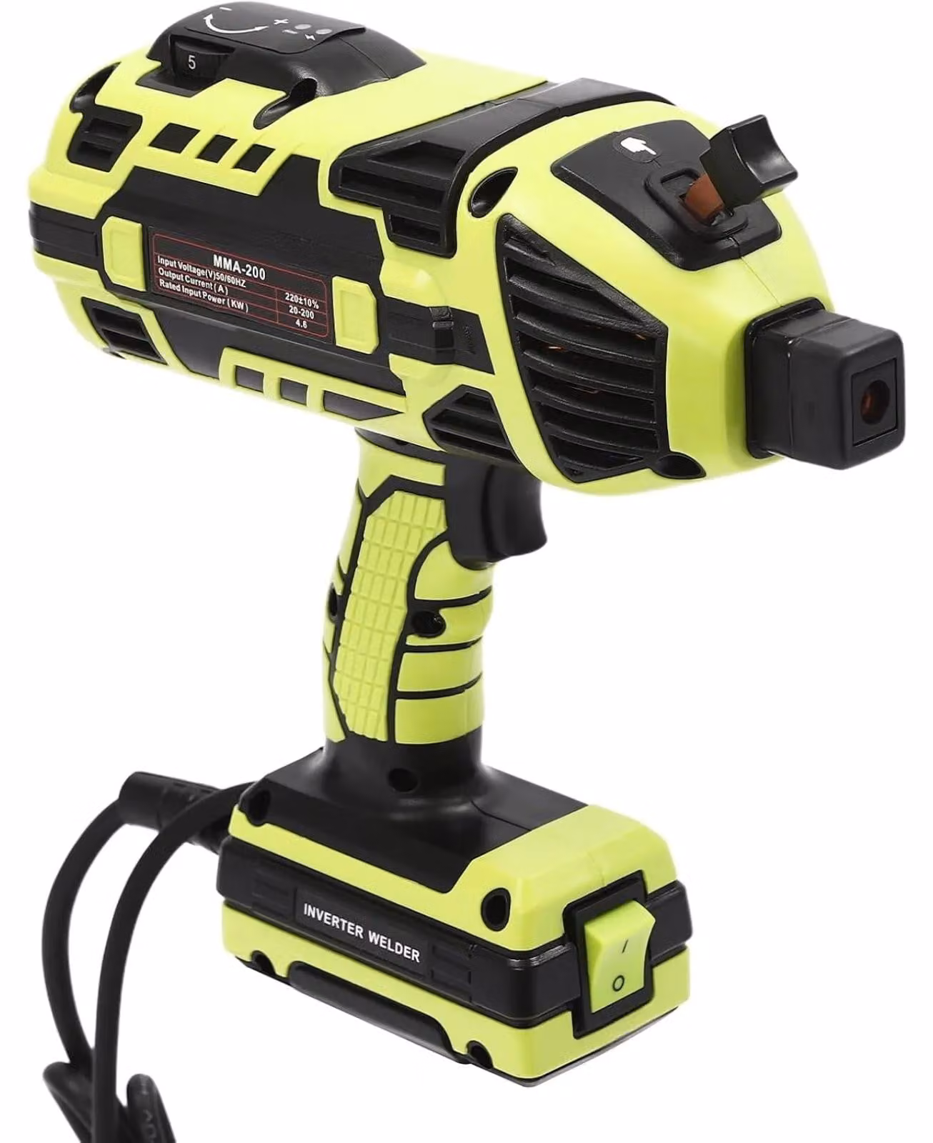 Saldatrice MMA portatile - Inverter IGBT - 4600 W - 20–200 A - 6 livelli di corrente - 220 V - Spina europea