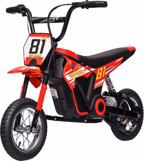 Moto elettrica per bambini motocross 119 x 64 x 76,5 cm velocità 6-16 km/h sospensione posteriore esterno moderno in PP rosso 21_0000615