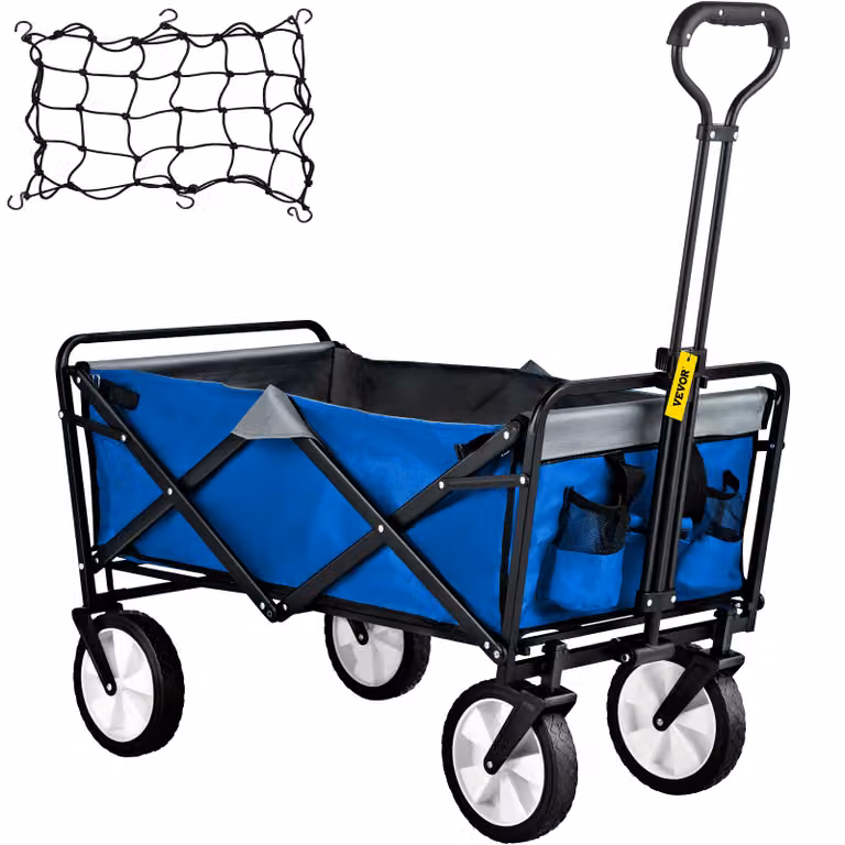 VEVOR carrello pieghevole da giardino carrello da trasporto da 80 kg carrello pieghevole a mano