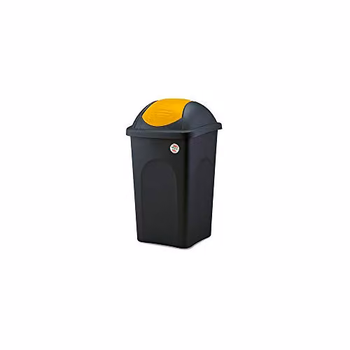 Pattumiera Basculante Multipat Nero/Giallo L 60 Stefanplast