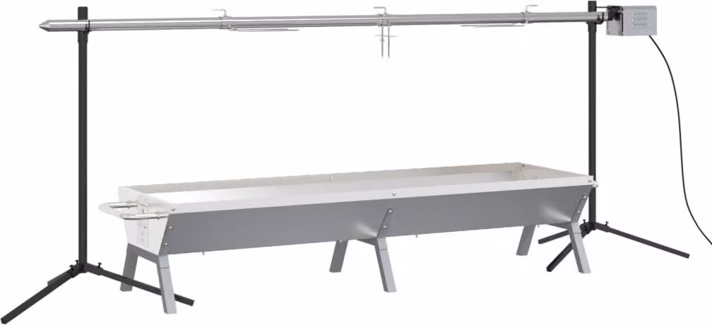 Set Griglia e Vassoio Barbecue Automatico in Acciaio Inox