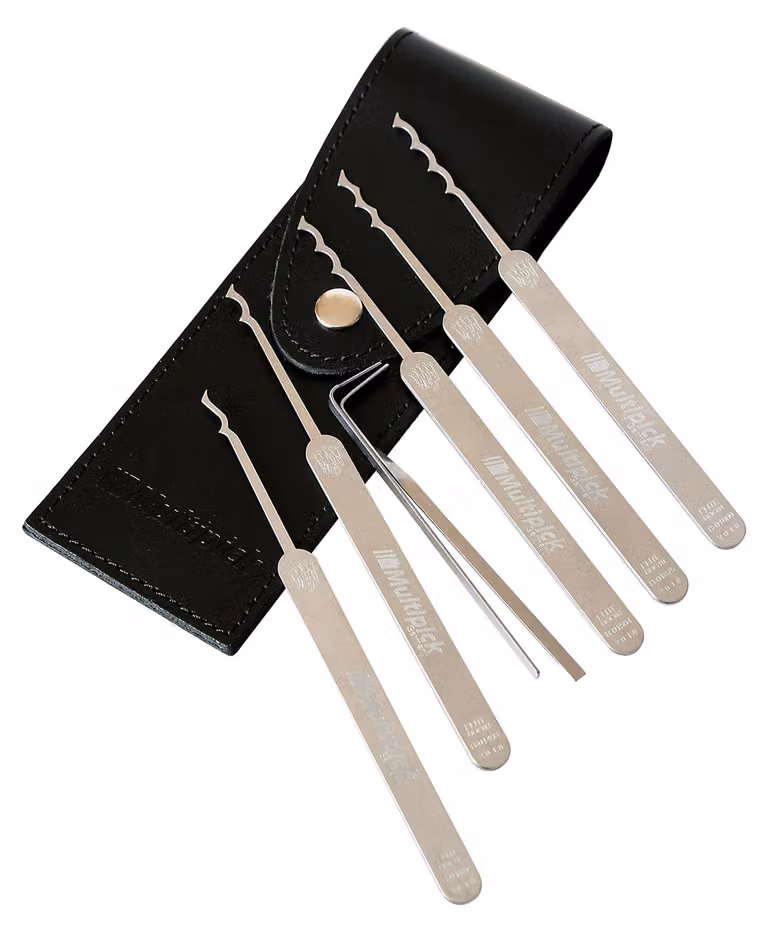 Elzusha - Set professionale per scassinare serrature, composto da 7 pezzi
