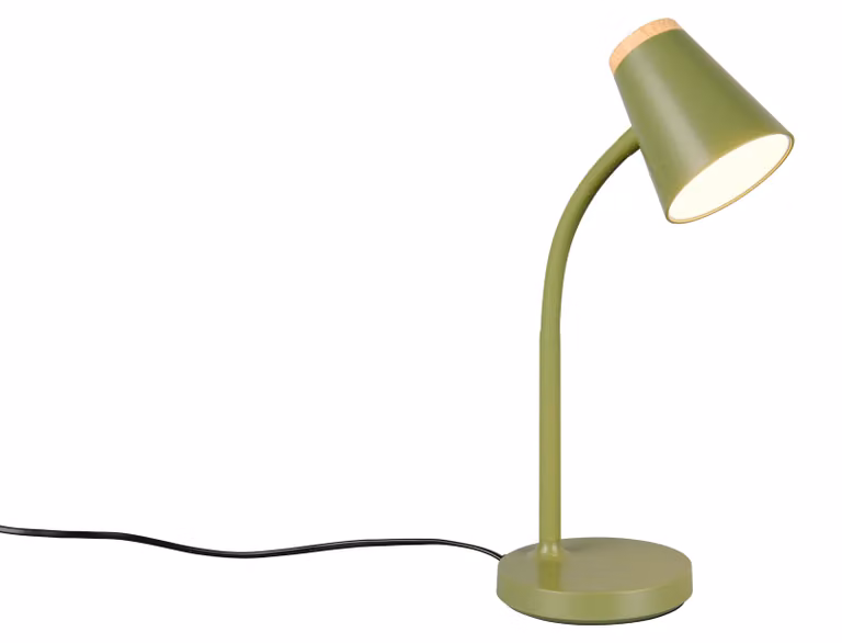 LED, lampada da tavolo, plastica, verde, flessibile, H 36 cm