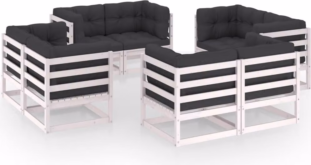 Maison Exclusive - Set Divani da Giardino 8 pz con Cuscini Legno Massello Pino
