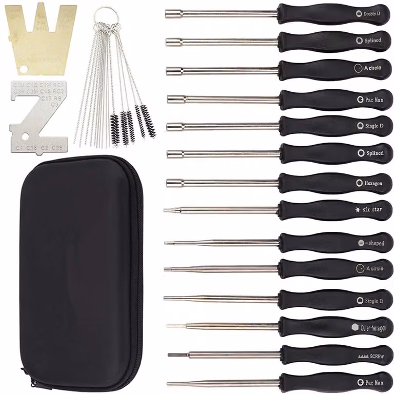 Kit di strumenti per la regolazione del carburatore – Completo, 14 pezzi, per motori a due tempi – WA-NL-639