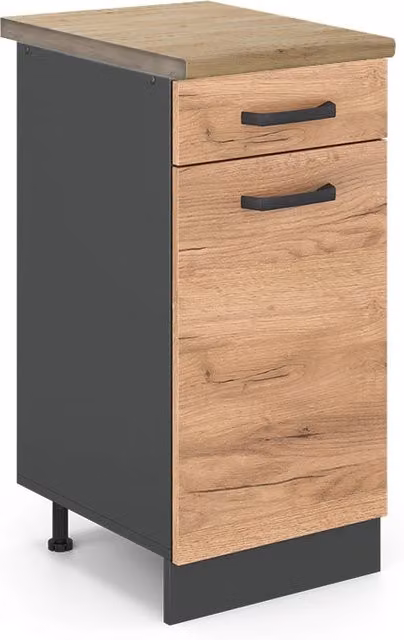 Mobiletto base per cucina Vicco R-Line Rovere e Antracite L: 40 cm, H: 81.6 cm, P: 60 cm