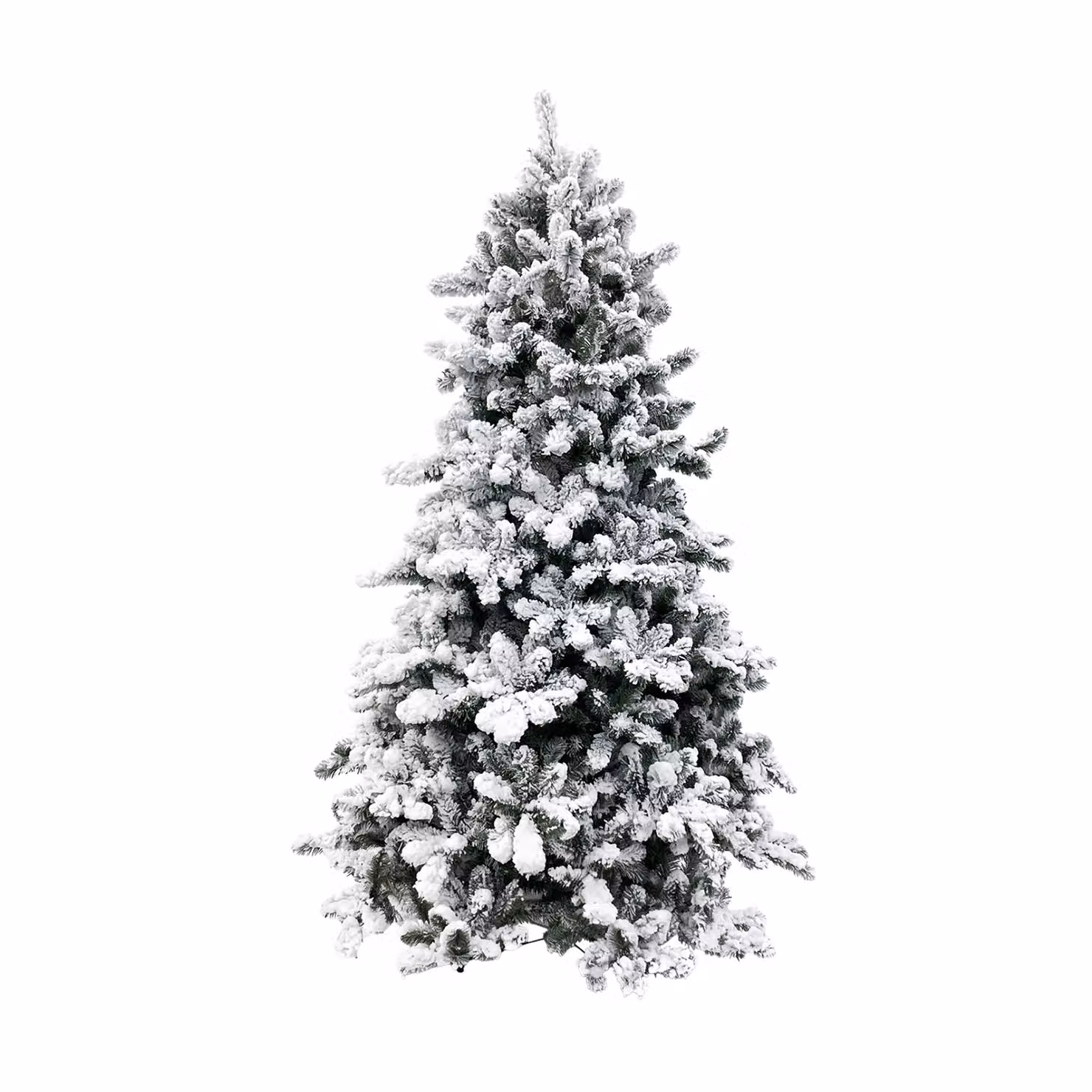 Albero di Natale Artificiale Innevato Vestiamo Casa Gran Natale, Colore Verde e Bianco, Altezza: 180 cm, Diametro alla base: 122 cm – 1