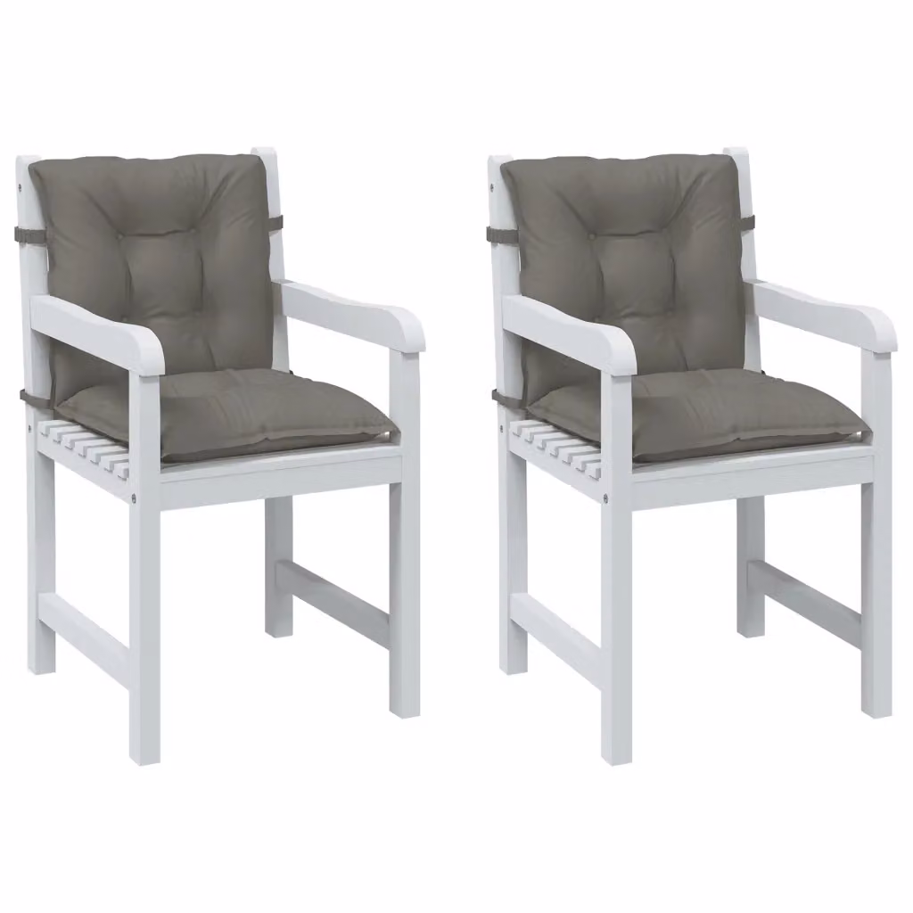 Set di 4 cuscini per schiena bassa vidaXL in poliestere, colore grigio mélange, L 100 cm x P 50 cm x H 7 cm