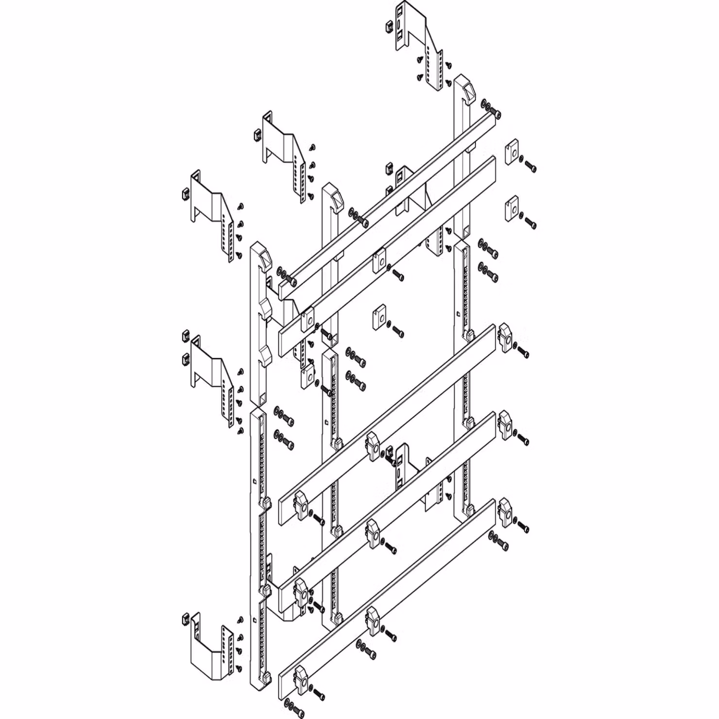 Modulo barra collettrice ABN piatto 3FB/8RE 185 mm con CU 50x10 mm, a 5 poli, EBM 150 mm MFSC38985