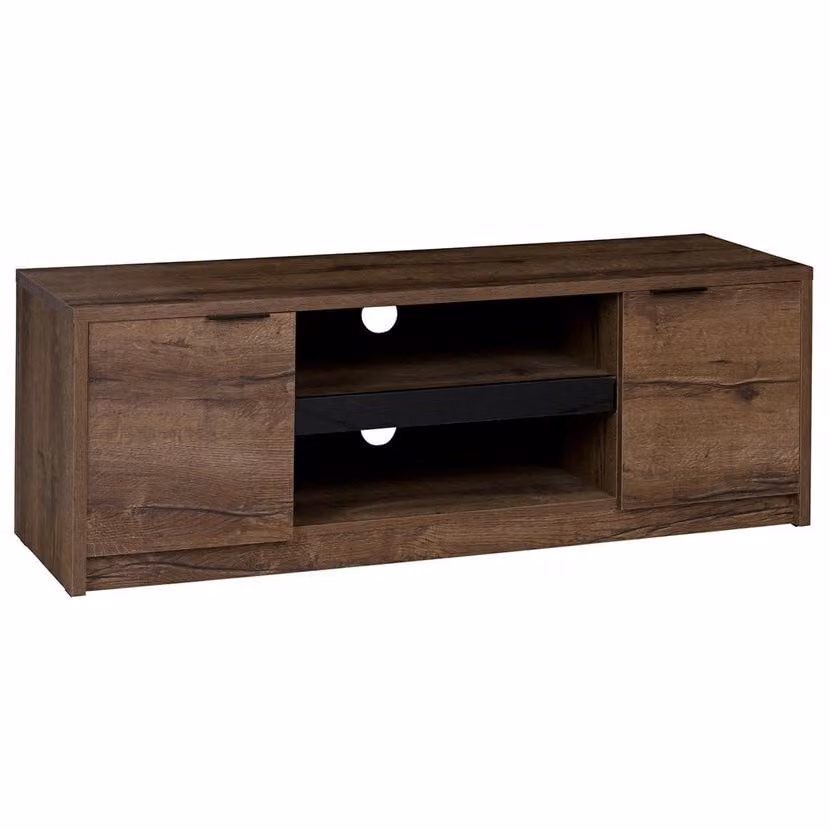 Tavolino per TV 135 cm PEORIA 2 – rovere monastery / nero lucido