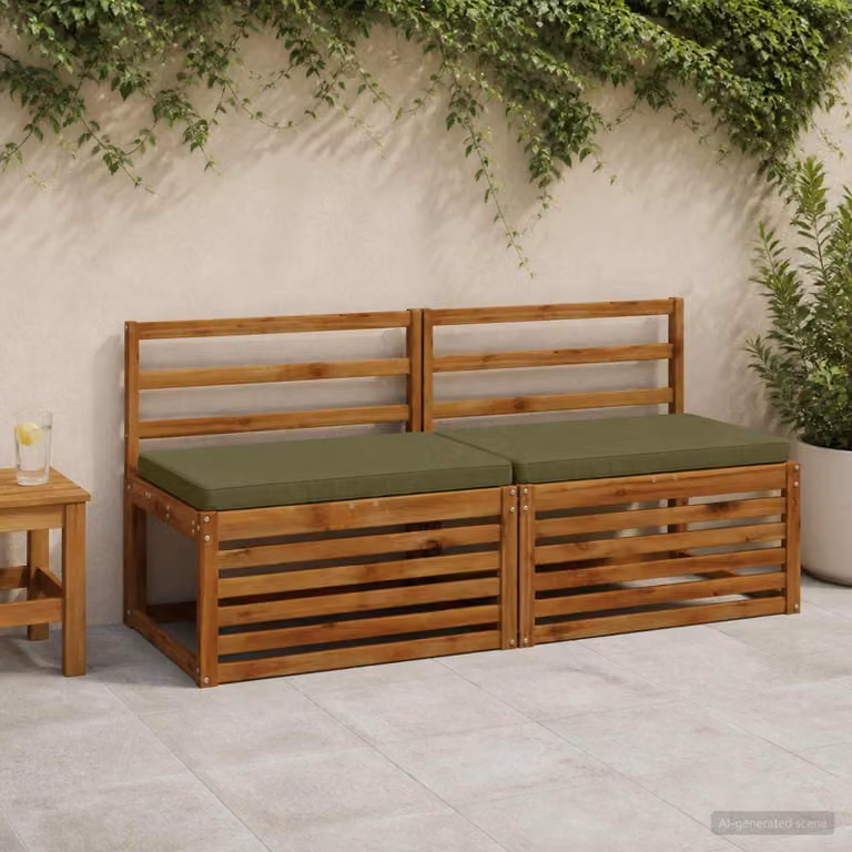 Cuscino per Panchina vidaXL VUGHT Verde in Poliestere con Rivestimento Rimovibile e Resistente ai Raggi UV