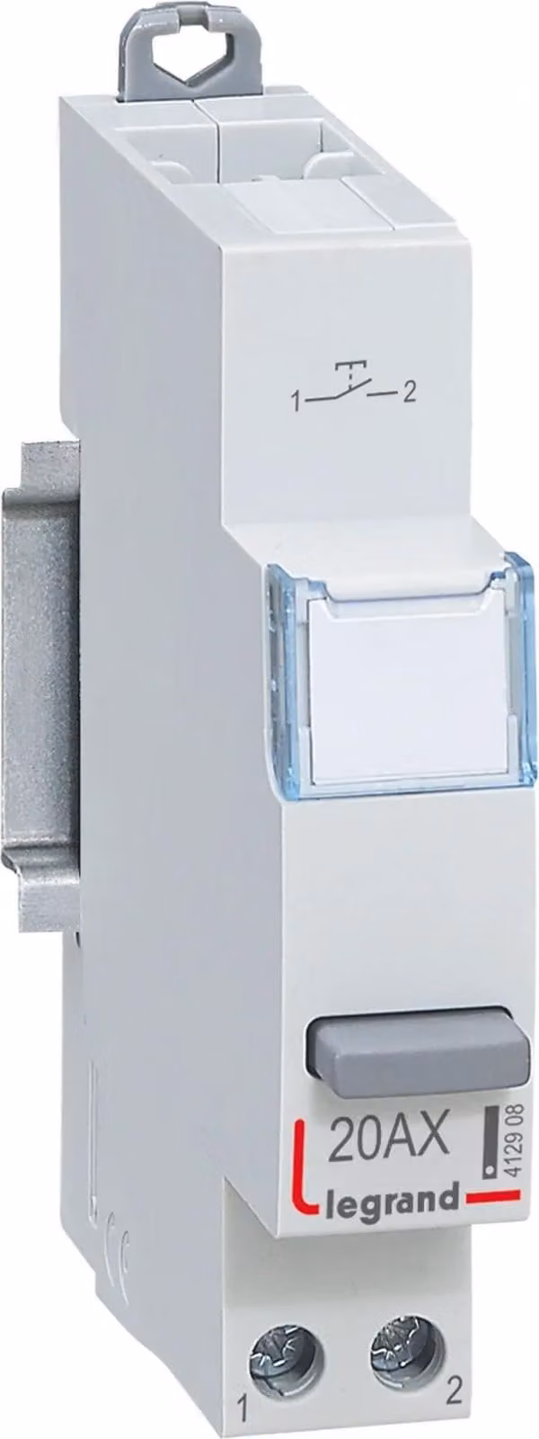 Pulsante Legrand CX3, 20 A, 1 contatto di chiusura, 230 V CA, categoria di utilizzo AC-12, 1 TE, 1 pz.
