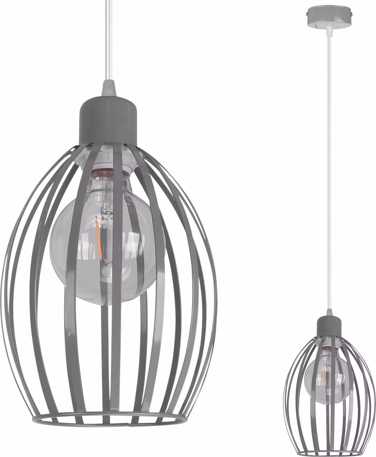 Loft Lampada A Sospensione In Metallo E27 Led