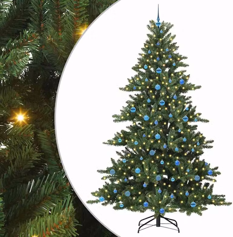 Albero di Natale Artificiale con Rami Pieghevoli Verde 240 cm