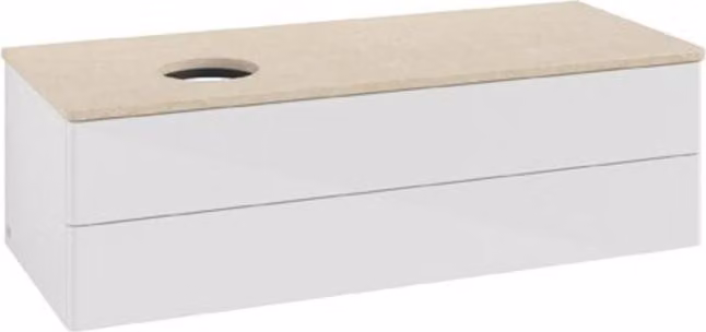 V&B Mobiletto senza struttura frontale Antao 120x36x50cm, WBP botti., glo wh. Lac