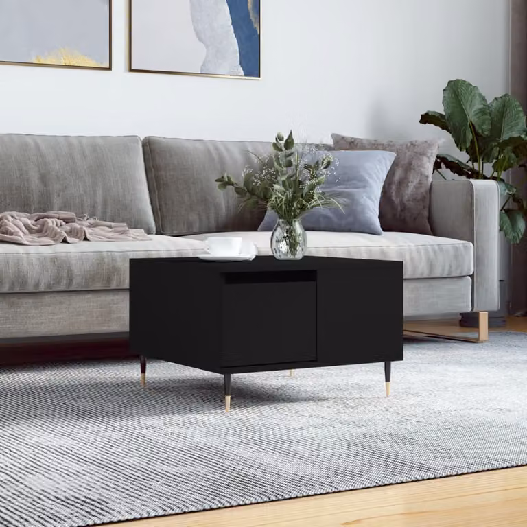 vidaXL Tavolino da Salotto Moderno Nero L/P/H: 55 x 55 x 36,5 cm