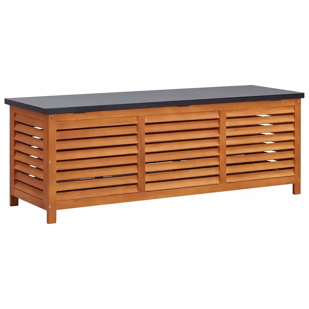 vidaXL Cassapanca da Giardino in Legno Massello Trattato con Contenitore, L: 150 cm, P: 50 cm, H: 55 cm – 2