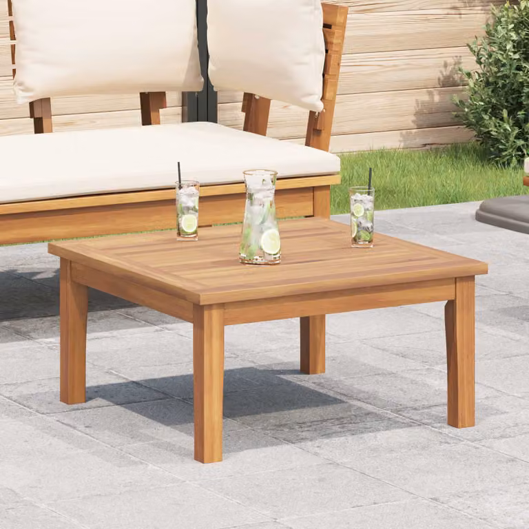 vidaXL Tavolo da giardino rettangolare in legno massello di teak marrone