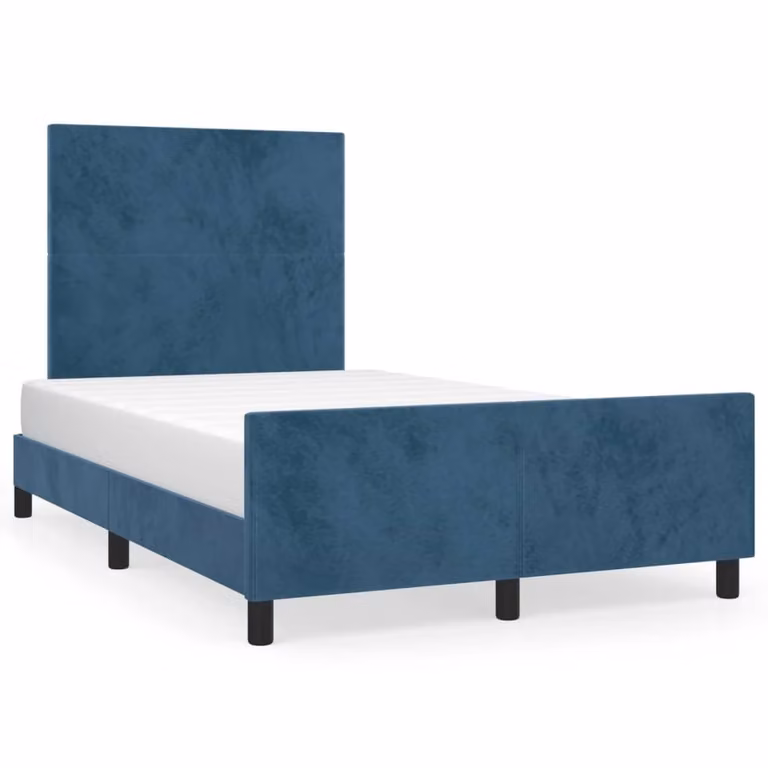 Giroletto senza Materasso Blu Scuro 120x200 cm in Velluto