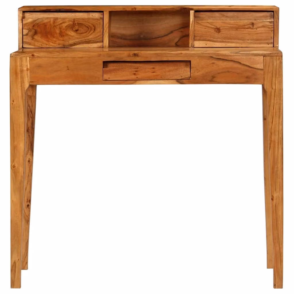Scrivania con Cassetti in Legno Massello 88x50x90 cm