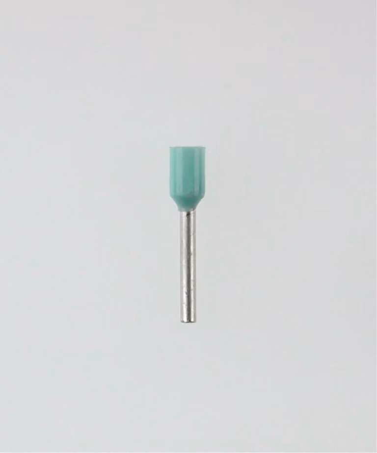 Guaina isolata per connettori DIN 46228, parte 4, taglia L, colore turchese, codifica WE, sezione 0,34 mm², confezione da 1 pezzo