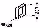 Staffa supporto portasalviette 40x340mm 40 x 340 mm