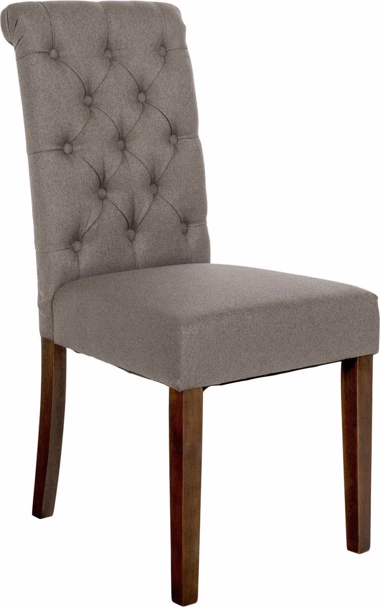 Sedia da sala da pranzo in velluto - Sedia da sala da pranzo - Elevato comfort di seduta, poliestere di facile manutenzione | Colore: Taupe | Materiale: Polvere