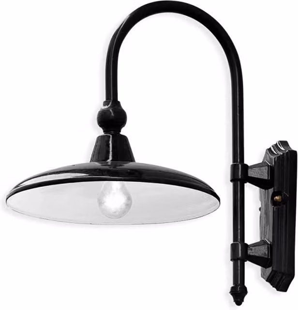 Applique Da Esterno Classica Campobasso Metallo E Ceramica Nero 1 Luce E27