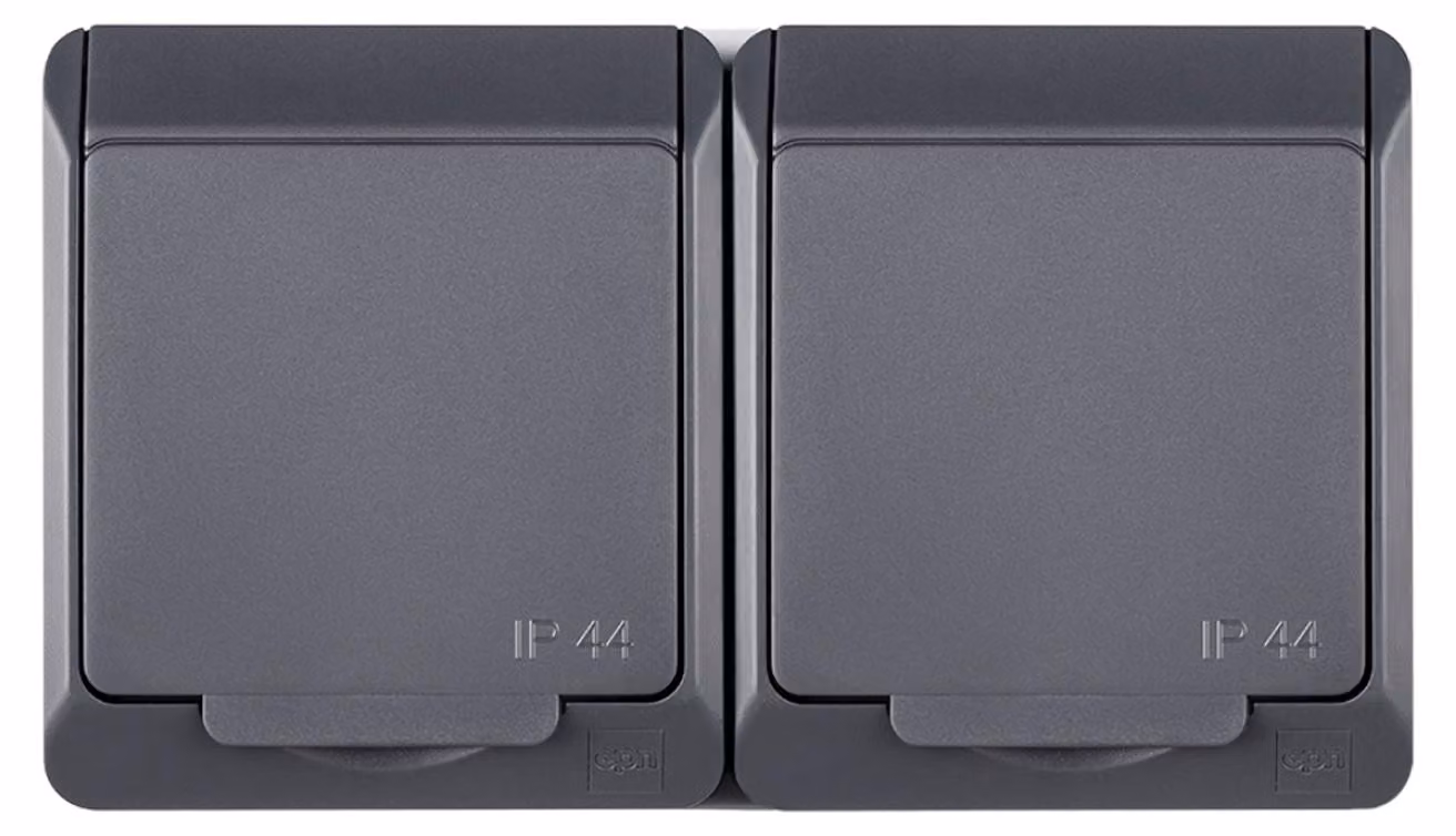 Elektroplast Socket Hermes 2Pl Antracit Ip44 0325-07