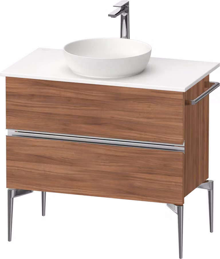 Duravit Sivida Meuble sous-lavabo sur console, 2 tiroirs, poignée profilée chromée, 845x475x548mm, SV4658010790000, SV4658010790000