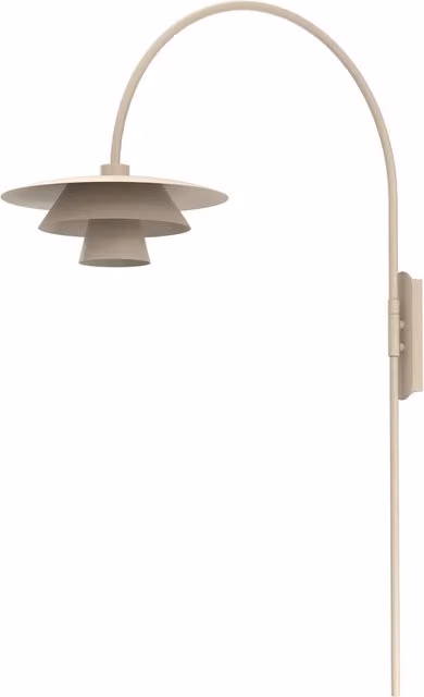 Applique da parete Plato Luminex in metallo beige con 1 luce e attacco E27