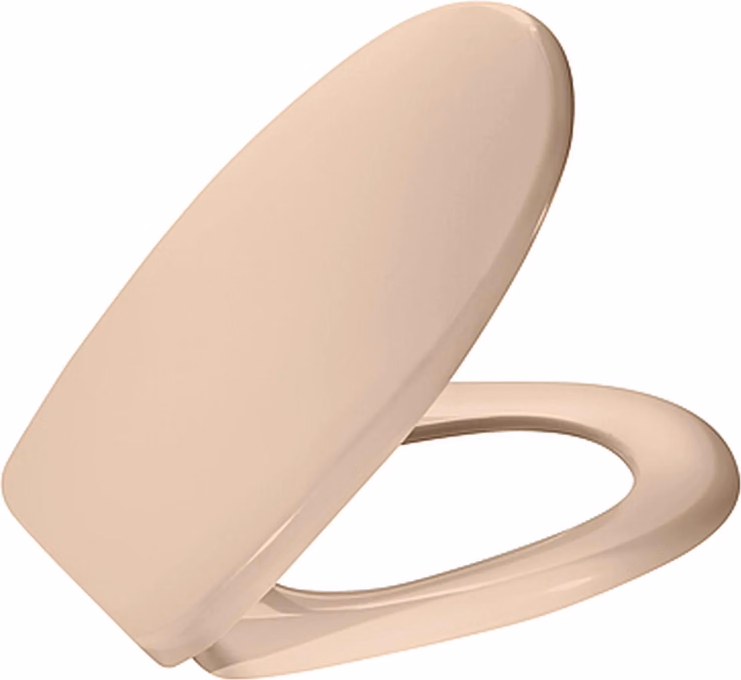 MKW Sedile WC con coperchio e cerniera metallica, colore beige Bahamas, 1 pz.