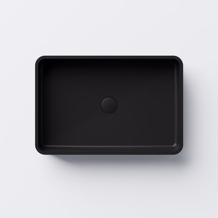 Steinberg Série 440 lavabo à poser, anguleux, sans trop-plein, 590x395x120mm, SOLIDSurface, 4407140S, 4407140S