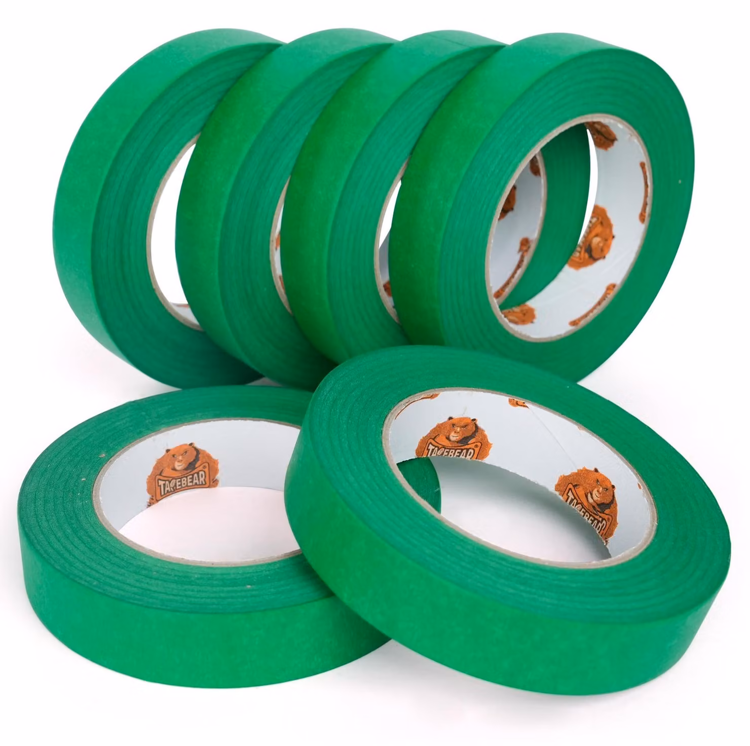 Solidchoice - Nastro adesivo di carta verde, 24 mm x 55 m, confezione da 6 rotoli, ideale per lavori di pittura e ristrutturazione