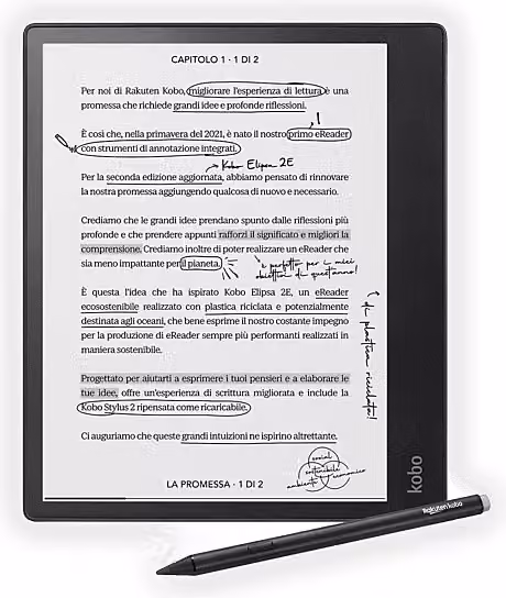 Lettore E-book Kobo Elipsa 2E da 10,3 pollici, 32GB, Nero