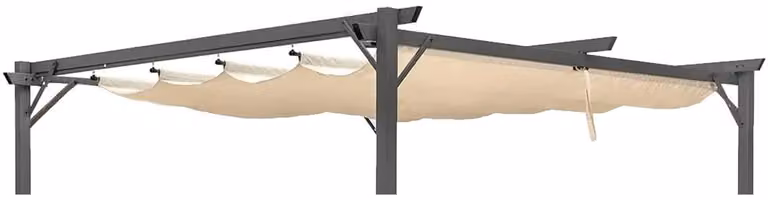 Telo di ricambio per pergola retrattile, impermeabile, dimensioni 3x3 metri, in poliestere, per uso esterno