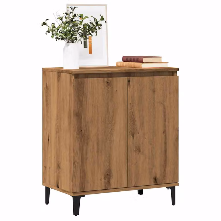 Credenza moderna vidaXL in legno e MDF, colore marrone e beige, L 60 cm x P 35 cm x H 70 cm