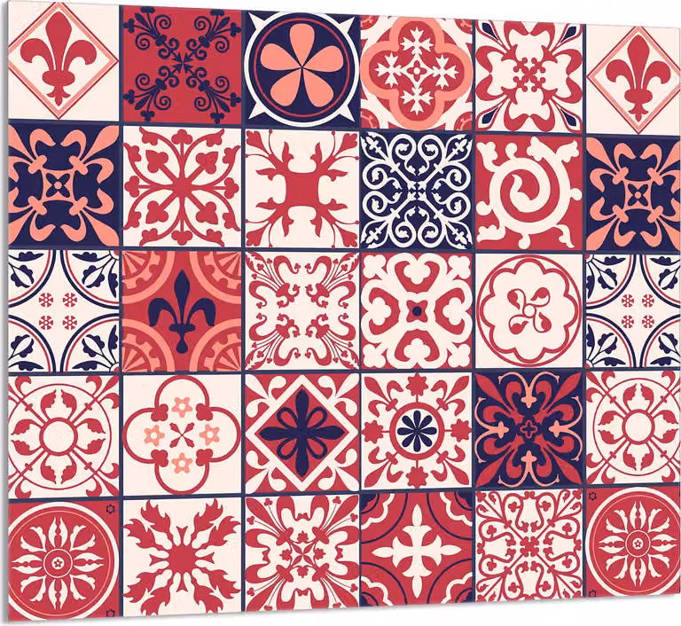 PIATTO IN VETRO PER CUCINA 65x60 Mosaico
