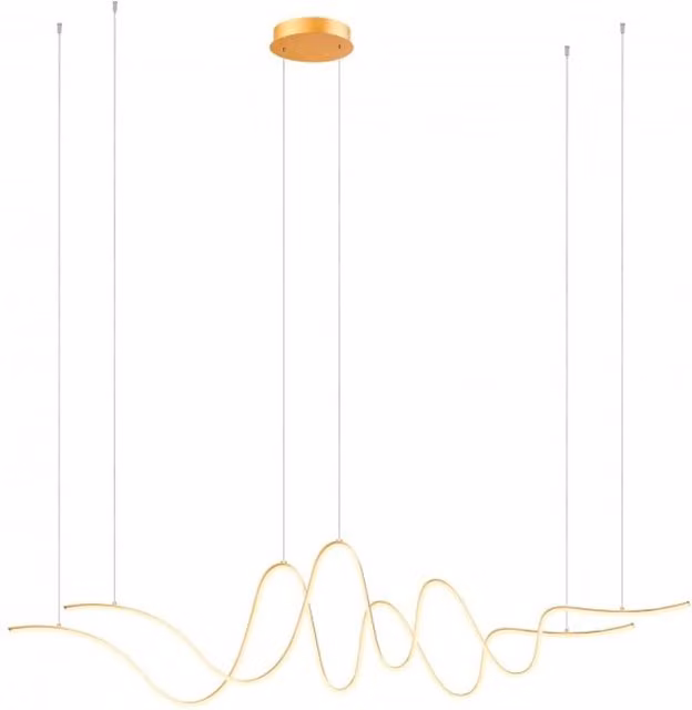 Lampada a sospensione lineare LED Redogroup Impuls, regolabile e dimmerabile, disponibile in bianco, nero o oro/ottone
